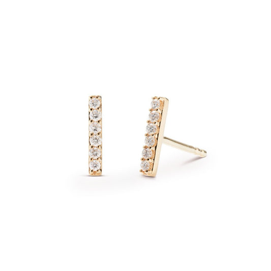 Diamond Bar Earrings - J.Tyler