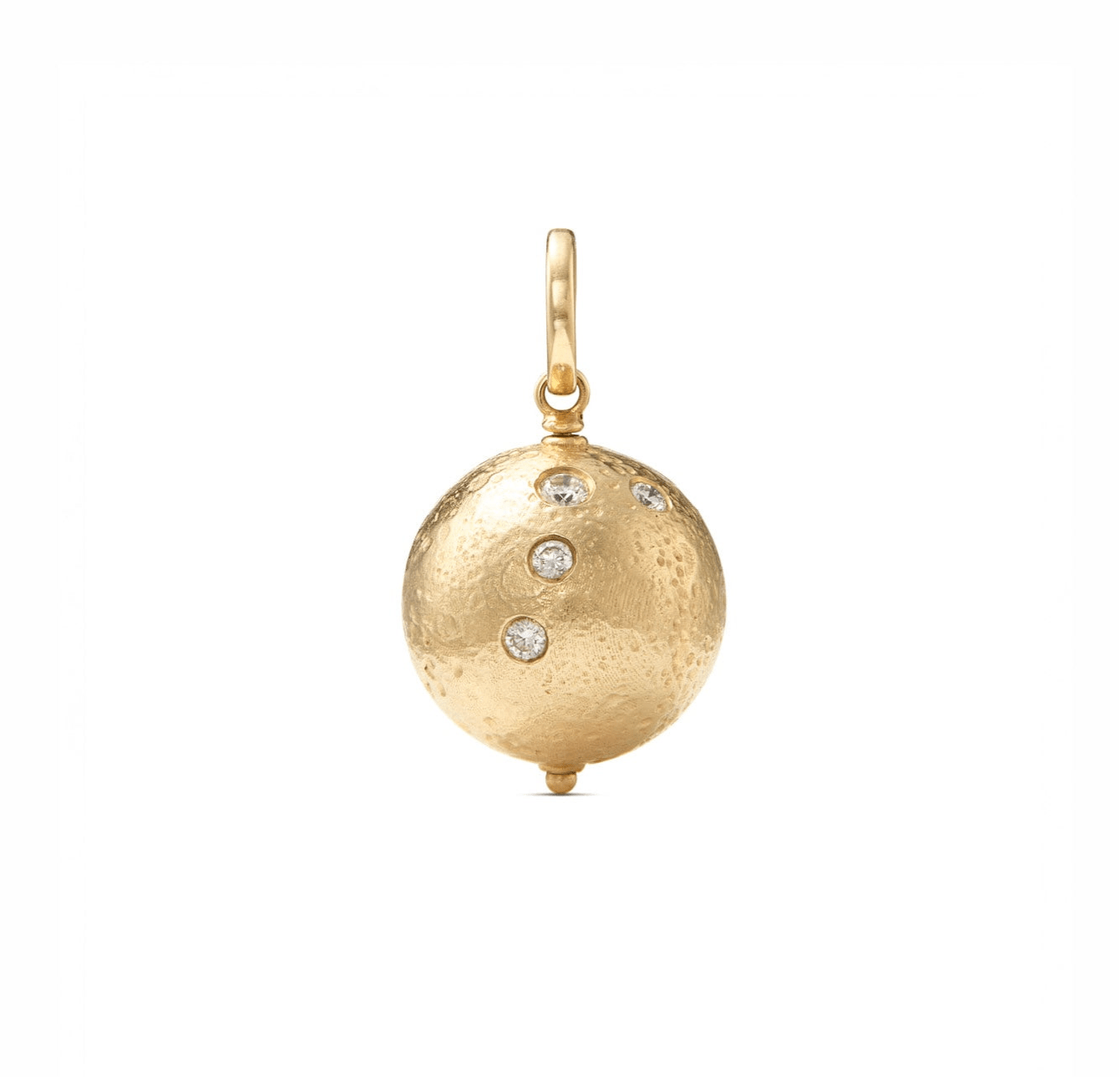 Spinning Full Moon Pendant – 14K Gold with Custom Diamonds | J.Tyler